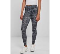 Urban Classics Ladies AOP Leggings noir/blanc - S