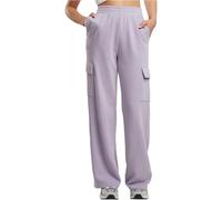 Urban Classics Ladies Baggy Light Terry Sweat Pants, Pantalons Femme, Dustylilac,