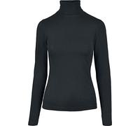Urban Classics Ladies Basic Turtleneck L/S T-Shirt, Noir, M Femme
