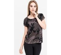 Urban Classics Ladies Camo Back Shaped Tee Dark Camo Taille: XS | Outlet | Femme | Marron