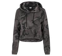 Urban Classics Ladies Camo Cropped Hoody Sweatshirt Capuche, Camouflage foncé, S Femme