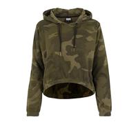 Urban Classics Ladies Camo Cropped Hoody Sweatshirt Capuche, Camouflage Olive, M Femme