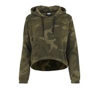 Urban Classics Ladies Camo Cropped Hoody Sweatshirt Capuche, Camouflage Olive, M Femme