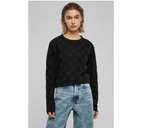 Urban Classics Ladies Check Knit Sweater Black Taille: S | Pulls tricotés Outlet | Femme | Le Noir