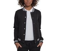 Urban Classics Femme Veste de Sport Varsity Jacket, Noir (Blk/Blk 00017), L EU