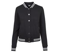 Urban Classics - Ladies College Sweat Jacket - Veste de Sport - Femme - Noir (Blk/Blk 00017) - Taille: 3XL