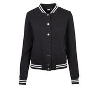 Urban Classics Femme Veste de Sport Varsity Jacket, Noir (Blk/Blk 00017), XS EU