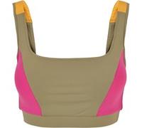 Urban Classics Ladies Color Block Bra Khaki/brightviolett/magimango Taille: S | Brassières de sport Outlet | Femme | Marron