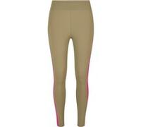 Urban Classics Ladies Color Block Leggings Khaki/brightviolet Taille: XXL | Leggings de sport Outlet | Femme | Marron