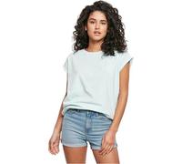 Urban Classics Ladies Color Extended Shoulder Tee T-Shirt, Aqua Melange, M Femme