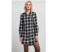 Urban Classics Ladies Cotton Check Shirt Dress Black/white Taille: XS | Robes Chemises Outlet | Femme | Le Noir