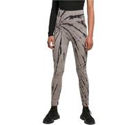 Urban Classics Ladies Cotton Tie Dye High Waist Leggings, Noir/Asphalte, XXL Femme