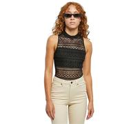 Urban Classics Ladies Crochet Jersey Turtleneck Body T-Shirt, Black, Taille XXXXL Femme