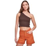 Urban Classics Tb2609-ladies Cropped Asymmetric Top Caraco, Marron, M Femmes