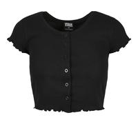 Urban Classics Ladies - Cropped Button Up Rib Top