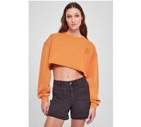Urban Classics Ladies Cropped Flower Embroidery Terry Crewneck Vintageorang Taille: XXL | Pulls Outlet | Femme |