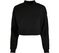 Urban Classics Ladies Cropped Oversized Sweat High Neck Crew Maillot de survtement, Noir, L Femme