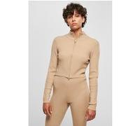 Urban Classics Ladies Cropped Rib Knit Zip Cardigan Unionbeige Taille: S | Cardigans Outlet | Femme |