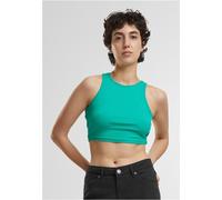 Urban Classics Ladies Cropped Rib Top ferngreen - M