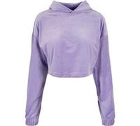 Urban Classics Ladies Cropped Velvet Oversized Hoody Lavender Taille: XL | Hoodies Outlet | Femme |