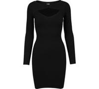 Urban Classics Robe À Découpes Femme Robe Courte Noir XS 35% Viscose, 35% Polyacrylique, 30% Nylon
