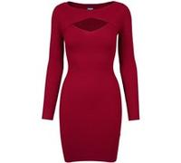 Urban Classics Ladies Cut Out Dress Burgundy Taille: S | Robes midi Outlet | Femme | Marron
