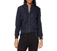 Urban Classics Ladies Diamond Quilt Nylon Jacket, Blouson Femme, Bleu-Blau (Navy 155), XS