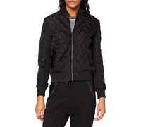 Urban Classics Ladies Diamond Quilt Nylon Jacket, Blouson Femme, Noir-Noir (7), L