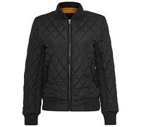 Urban Classics Ladies Diamond Quilt Nylon Jacket, Blouson Femme, Noir-Noir (7), XS
