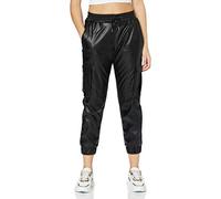 Urban Classics Ladies Faux Leather Cargo Pants Pantalons, Noir, XL Femme