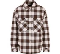 Urban Classics Ladies Flanell Padded Overshirt Pink/brown Taille: M | Surchemises Outlet | Femme | Rose