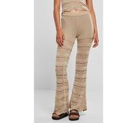 Urban Classics Ladies Flared Crochet Knit Leggings Softseagrass Taille: L | Évasés pantalons Outlet | Femme