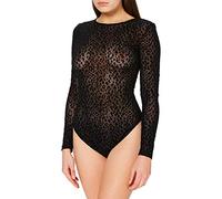 Urban Classics - Body femme - Dentelle floquée - Couche de base - Noir - Taille L