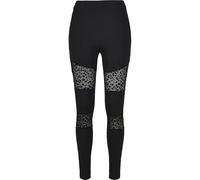 Urban Classics Ladies Flock Lace Inset Leggings, Noir, XL Femme