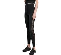 Urban Classics Ladies Flock Lace Stripe Leggings, Noir, L Femme
