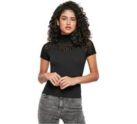 Urban Classics Ladies Flock Lace Turtleneck Tee T-Shirt, Noir, 3XL Petite Femme