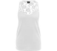 Urban Classics Ladies Flower Laces Loose Tank Débardeur, Blanc (White 220), 40 inches (Taille Fabricant: L) Femme
