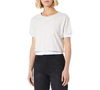 Urban Classics Ladies Full Double Layered Tee T-Shirt, Gris Clair/Blanc, M Femme