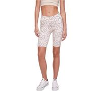 Urban Classics Ladies High Waist AOP Tech Cycle Shorts, Shorts Femme, Softseagrassflower,