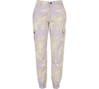 Urban Classics Ladies High Waist Camo Cargo Pants Pantalon Femme, Purple Camo, 29