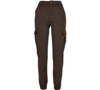 Urban Classics Ladies High Waist Cargo Pants Brown Taille: 34 | Pantalons Cargo Outlet | Femme | Marron