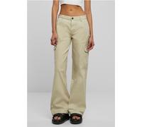Urban Classics Straight Denim High Waist Cargo Pants Beige 33 Femme