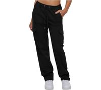Urban Classics Ladies High Waist Twill Cargo Pants Pantalons, Black, S Femme