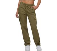 Urban Classics Ladies High Waist Twill Cargo Pants Pantalons, Tiniolive, L Femme