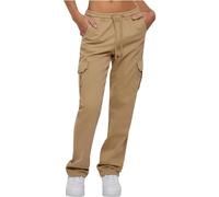Urban Classics Ladies High Waist Twill Cargo Pants Pantalons, Unionbeige, XS Femme