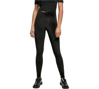 Urban Classics Ladies High Waist Velvet Leggings, Noir, M Femme