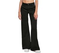 Urban Classics Ladies High Waist Wide Leg Chino Pants Pantalons, Black, 31 Femme