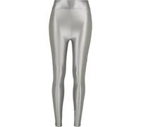 Urban Classics Ladies Highwaist Shiny Metalic Leggings Pantalons, Darksilver, M Femme
