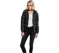 Urban Classics Ladies Hooded Puffer Jacket, Black, XS Femme