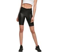 Urban Classics Ladies Imitation Leather Cycle Shorts Yoga, Noir, M Femme